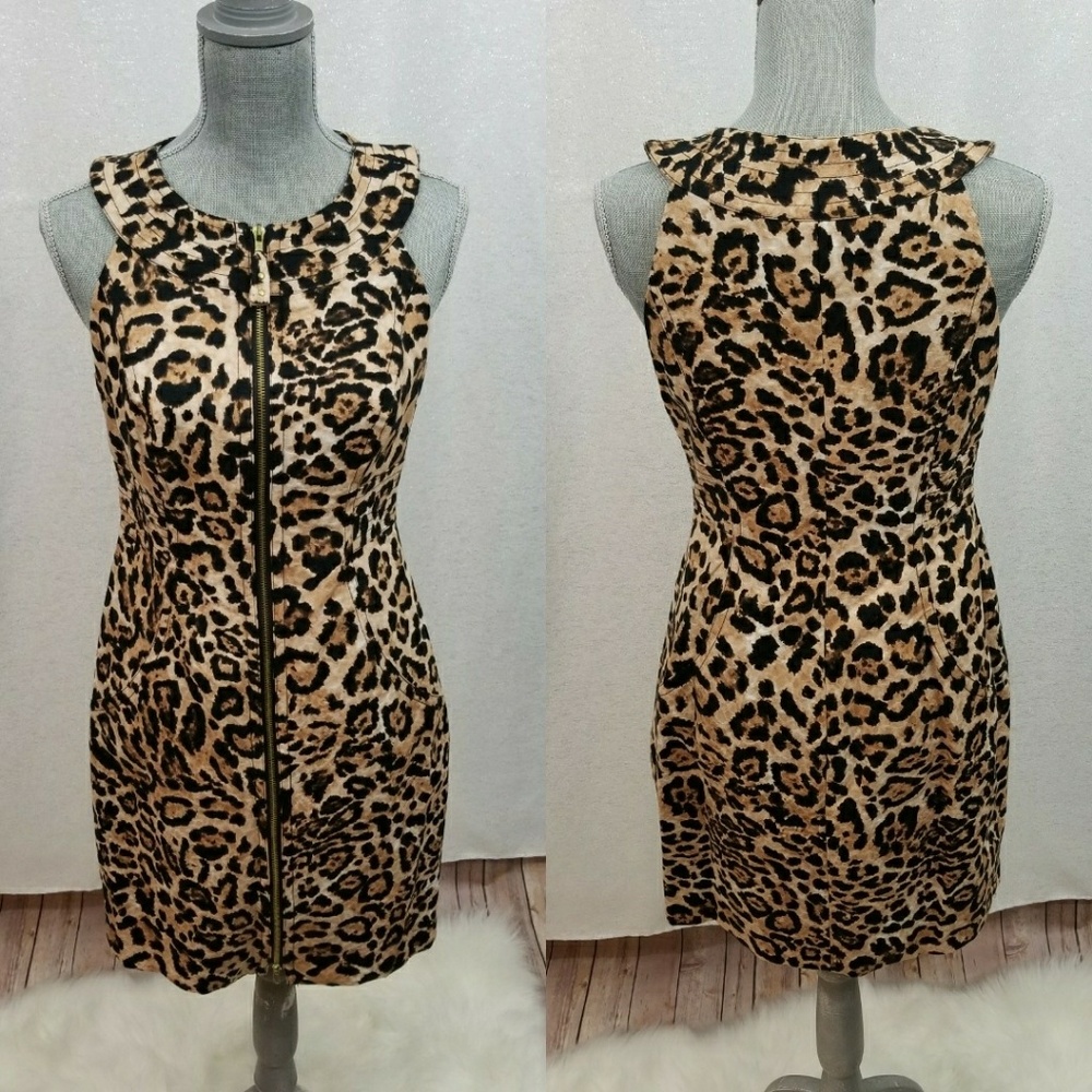 Muse Animal Print Leopard Sheath Dress